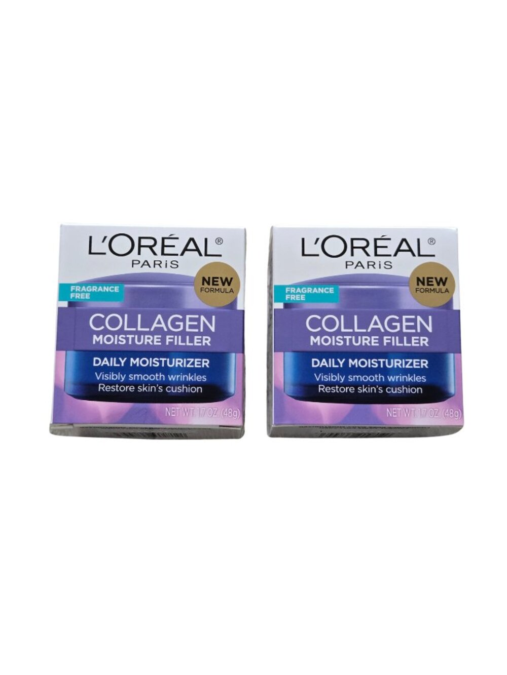 NIP | Set of 2 L'Oreal Collagen Moisture Filler Daily Moisturizer 1.7 oz